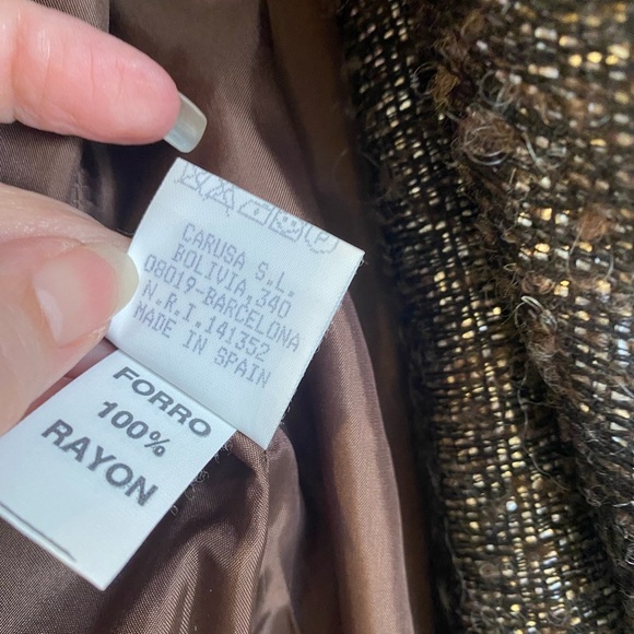 Metallic Tweed Blazer & Corset Set Frayed Hem 6 Elevated Luxury European Style - Picture 12 of 12